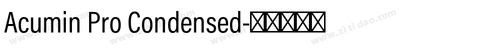 Acumin Pro Condensed字体转换